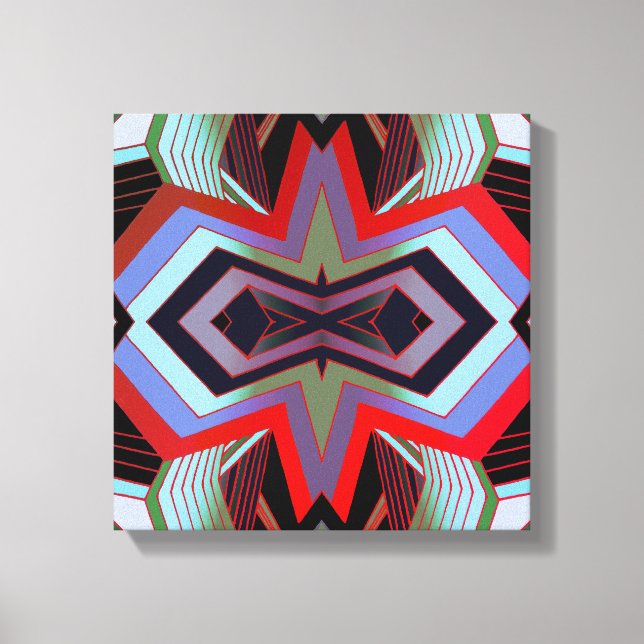 Cool Vintage Vibes Geometric Canvas Print (Front)