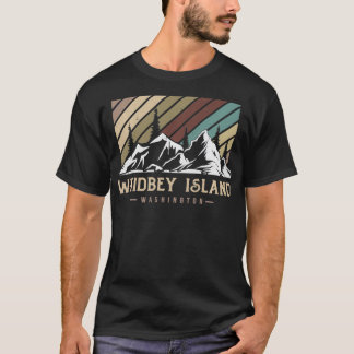 Cool Vintage Whidbey Island Skiing Snowboarding T-Shirt