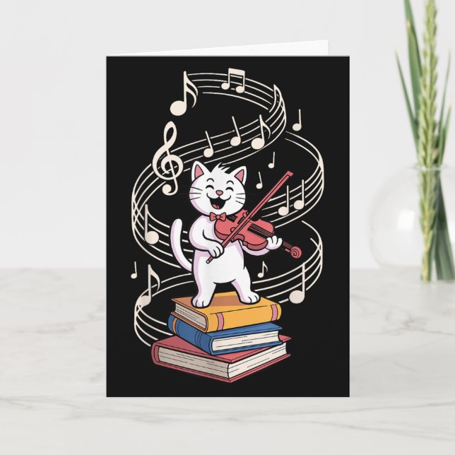 Cool Violin Art For Men Women Kid Violin Player Mu Card (Front)