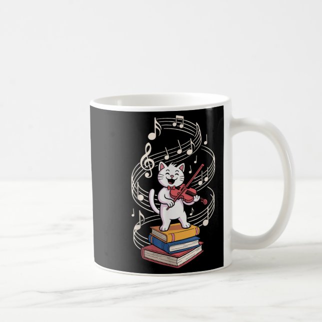 Cool Violin Art For Men Women Kid Violin Player Mu Coffee Mug (Right)