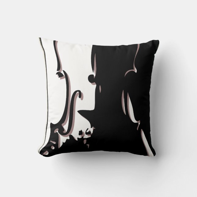 Cool Violin Throw Pillow (Front)