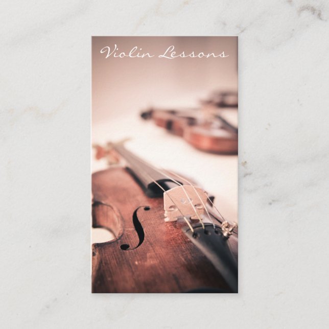 Cool Violin / Violinist Photograph - Business Card (Front)