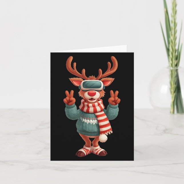 Cool Virtual Reality Reindeer Costume For Adults A Card (Front)