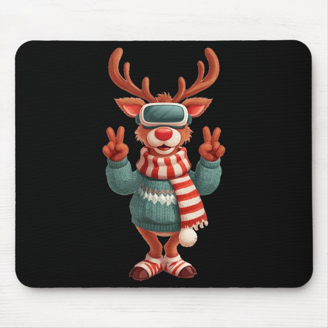 Cool Virtual Reality Reindeer Costume For Adults A Mouse Mat (Front)