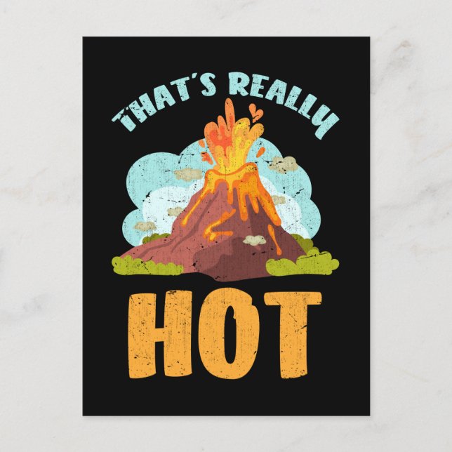 Cool Volcano Lover Funny Geology Boys Girls Postcard (Front)