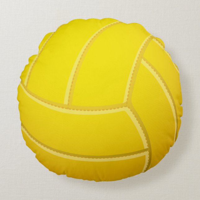 Cool Volleyball Beach Volleyball (Yellow Colour) Round Cushion (Front)