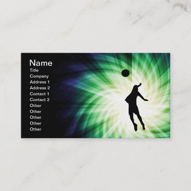 Cool Volleyball Business Card (Front)