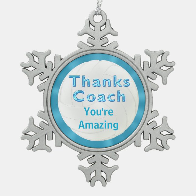 Cool Volleyball Coach Gifts Thanks Coach Ornament (Front)