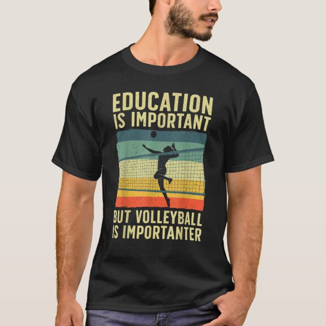 Cool Volleyball For Men Women Teen Team Player Col T-Shirt (Front)