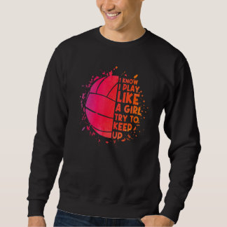 Cool Volleyball For Women Girls Ladies Setter Libe Sweatshirt