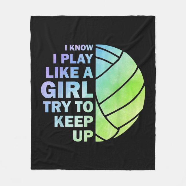 Cool Volleyball For Women Girls Youth Volleyball T Fleece Blanket (Front)