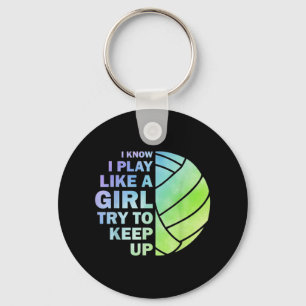 Cool Volleyball For Women Girls Youth Volleyball T Key Ring