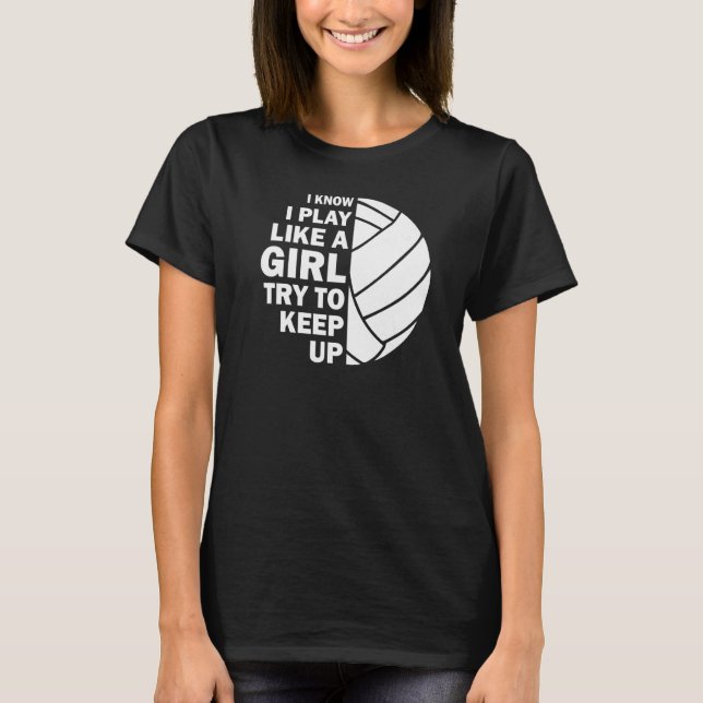 Cool Volleyball For Women Girls Youth Volleyball T T-Shirt (Front)