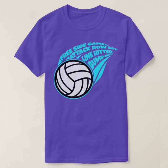 Cool Volleyball Gift Print Volleyball Team Print  T-Shirt (Design Front)
