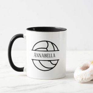 cool volleyball lovers add name mug