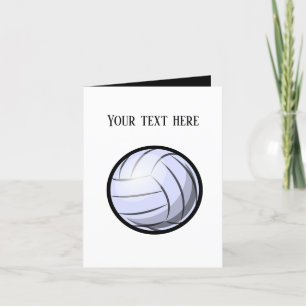 Cool Volleyball sports lovers add message  Thank You Card