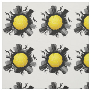 Cool Volleyball World (Yellow Ball) Fabric