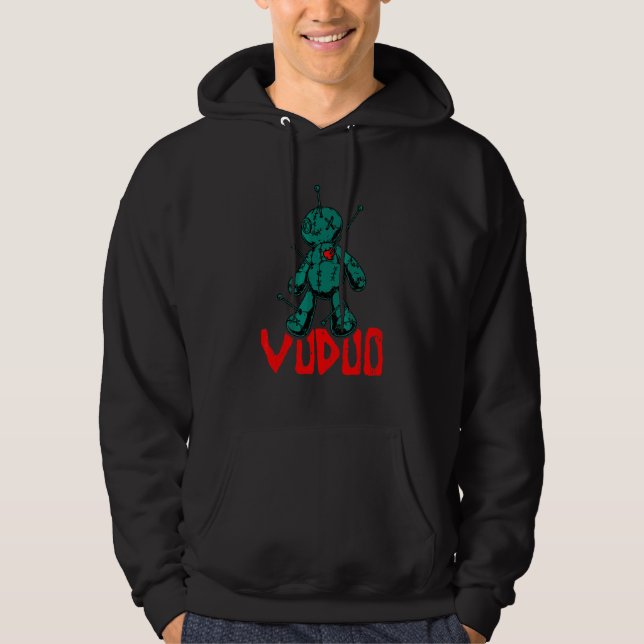Cool Voodoo Thinking Of You Voodoo Doll Hoodie (Front)