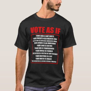 Cool Vote As If Funny Registered Voter Election Da T-Shirt