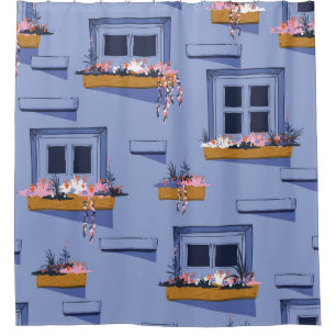 Cool Wall Windows Summer Pattern Shower Curtain