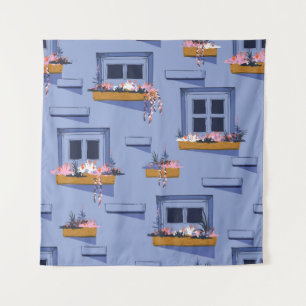 Cool Wall Windows Summer Pattern Tapestry