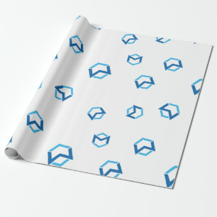 Cool Wanchain Cryptocurrency Coin Sign Pattern Wrapping Paper