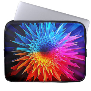 Cool Warm Spikey Starburst Art Laptop Sleeve