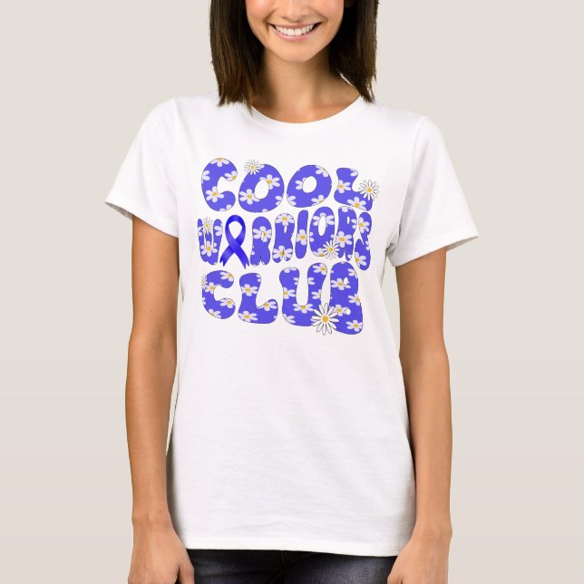 cool warrior club ataxia awareness I wear blue T-Shirt (Front)