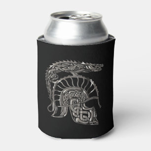 Cool Warrior Metallic Dragon Helmet Can Cooler