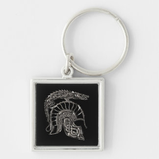 Cool Warrior Metallic Dragon Helmet Key Ring