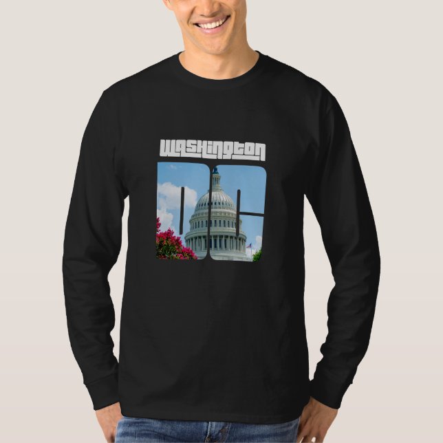 Cool Washington D C with US Capitol T-Shirt (Front)