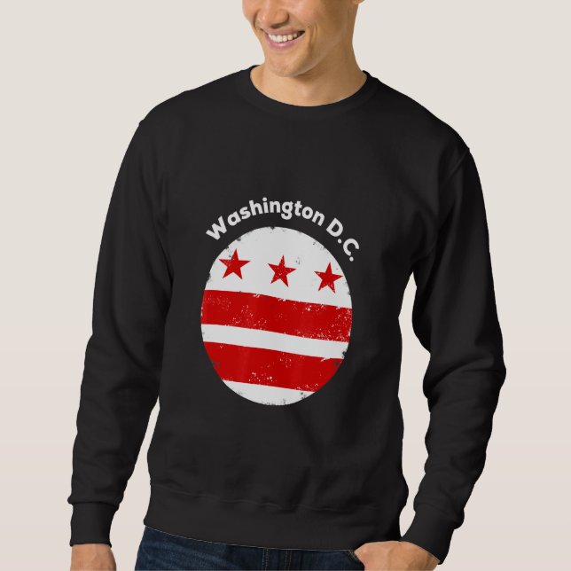 Cool Washington Dc Flag Design For All Ages Sweatshirt (Front)