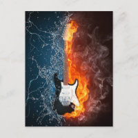 Cool Water and Fire Guitar Design