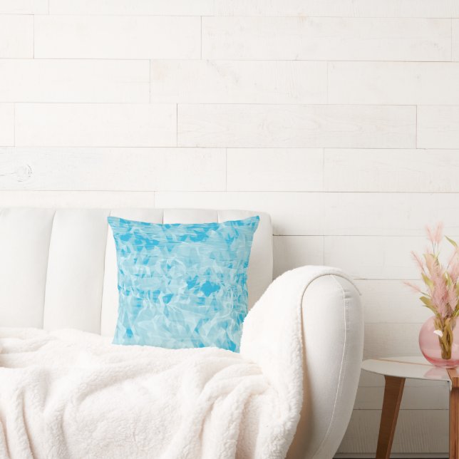 Cool Water Aqua Turquoise Art Pillow (Couch)