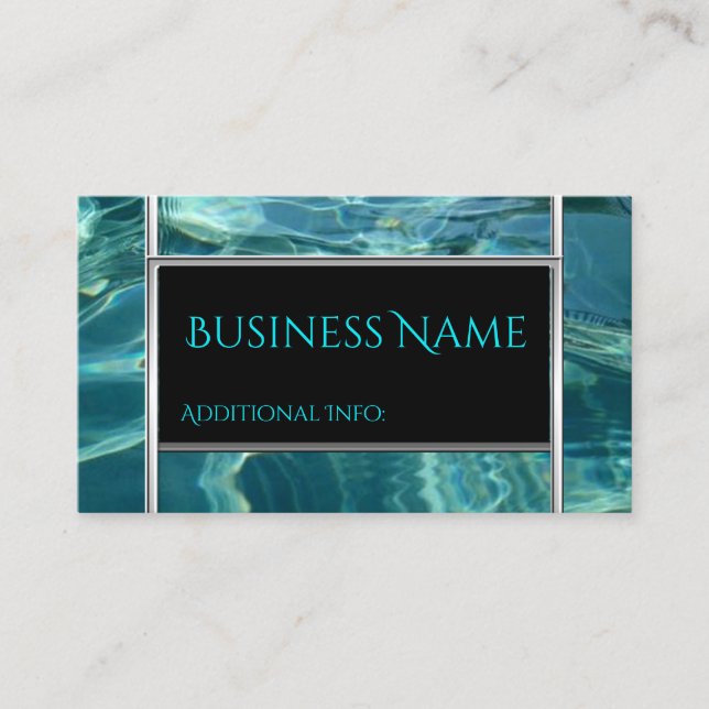 Cool Water Background Business Card 2 (Front)