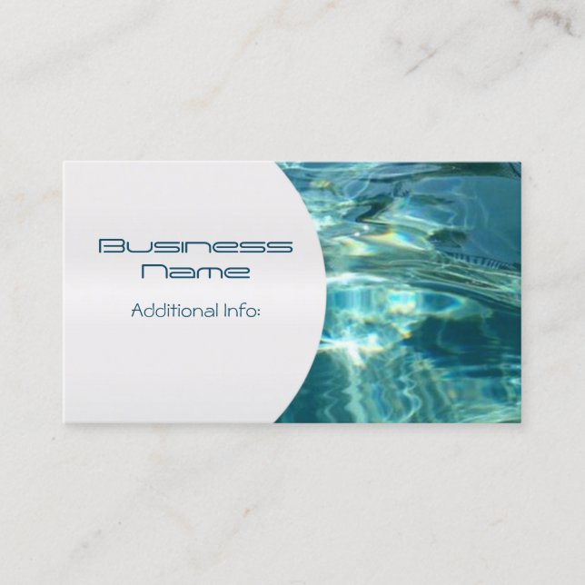 Cool Water Background Business Card 5 (Front)