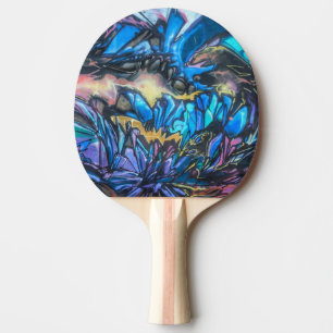 Cool Water Colour Graffiti Ping Pong Paddle
