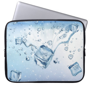 Cool Water & Ice Cubes Laptop Bag – Modern Refresh