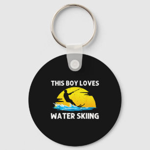 Cool water skiing for boys girls ski sports skiers key ring