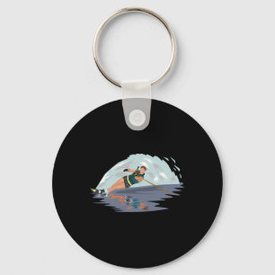 Cool Water Skiing Water Sports Ocean Adventure Ski Key Ring