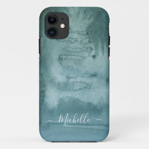 Cool Watercolor Abstract GreenInk  Case-Mate iPhon iPhone 11 Case