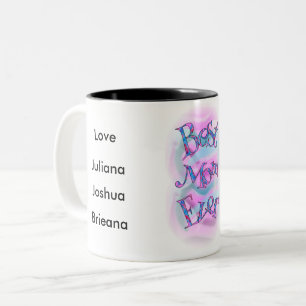 Cool Watercolor   Best Mum Ever   Personalised Two-Tone Coffee Mug