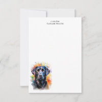 Cool Watercolor Black Labrador Retriever Thank You
