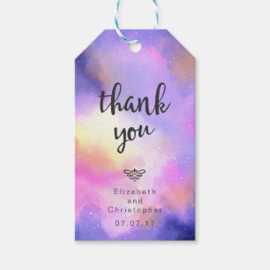 Cool Watercolor Design - Surreal Clouds Thank You Gift Tags