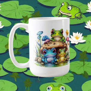 cool watercolor frog add monogram coffee mug