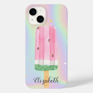 Cool Watercolor Ice cream Holographic Case-Mate iPhone 14 Case