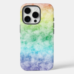 Cool Watercolor Orange Yellow Green Aqua Purple iPhone 16 Pro Case