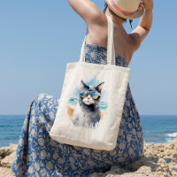 Cool Watercolor Summer Cat