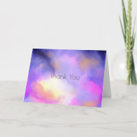 Cool Watercolors with Surreal Clouds Thank You