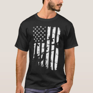 Cool Waterfowl American Vintage USA Flag Pheasant T-Shirt